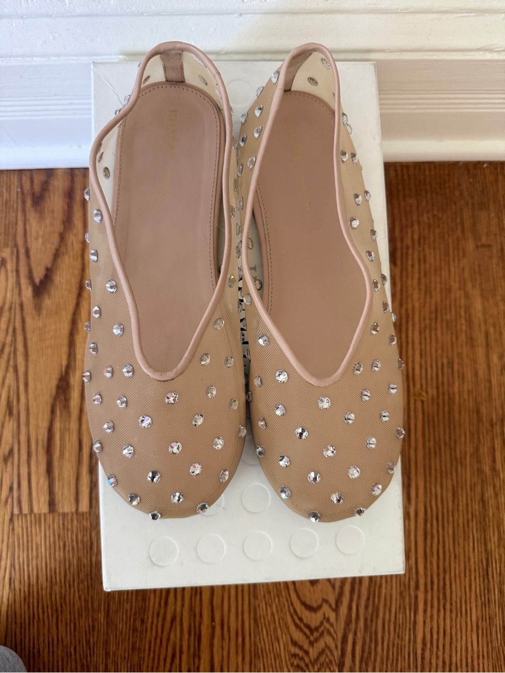 Khaite Marcy Crystal-Embellished Mesh Flats - Size 36 - Picture 2 of 7